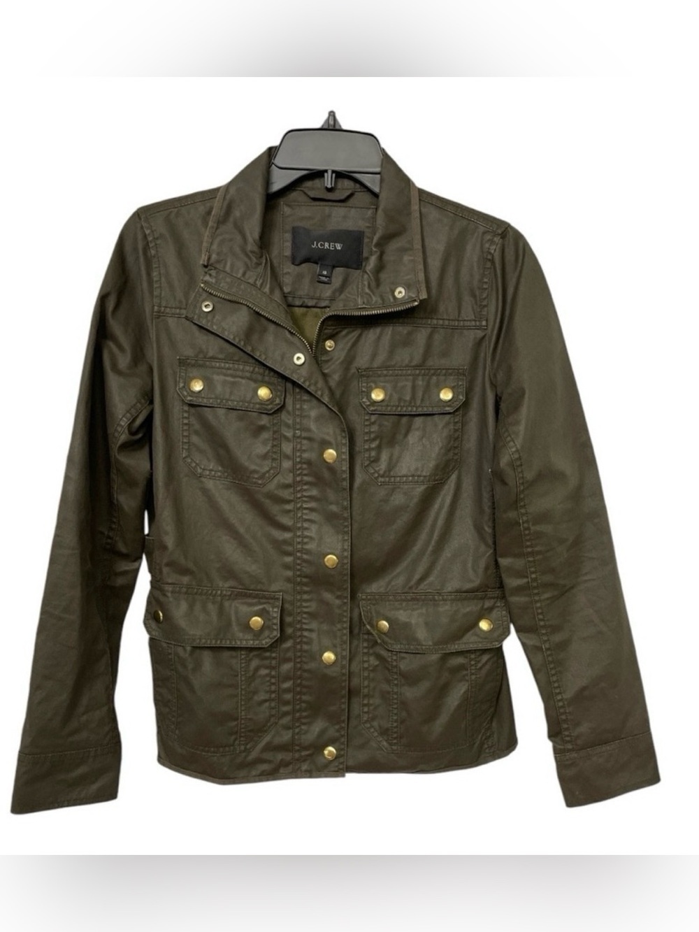 Womens J Crew Army Green Downtown
Waxed Military Style Field Jacket Sz XS - Picture 2 of 16